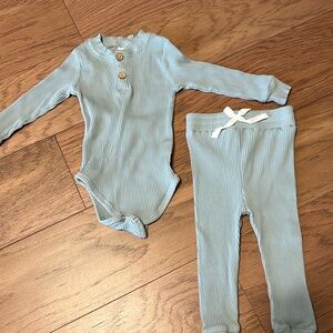12-18 months gray/blue baby girl outfit